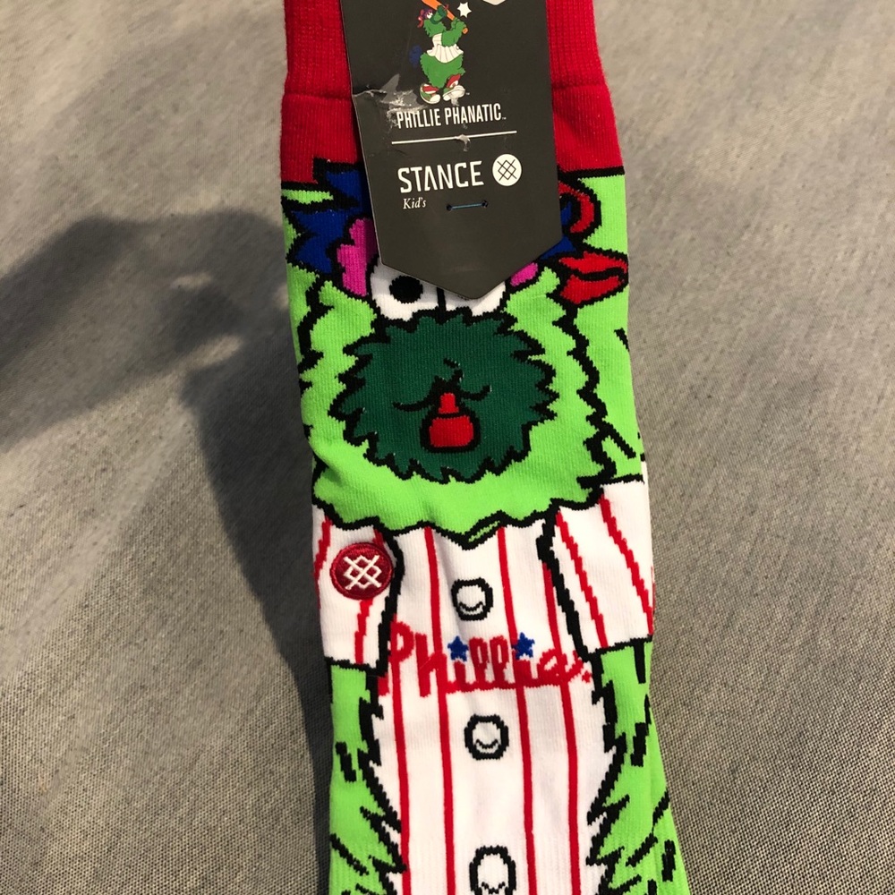 Stance Phillies Phanatics Crew Socks Youth Kids L - Picture 6 of 11